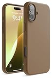 【elago】iPhone16Plusケース シリコン耐衝撃指紋防止ブラウン