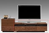 【日本製】北欧風 150cm幅ロータイプテレビボード ブラウン 完成品