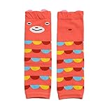 Liebeye 赤ちゃんガード　子供レッグウォーマー　ユニセックス　ソフトコットン　暖かい　ニーソックス　30cm オレンジクマ