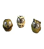 3 Outdoor 4" Solar Powered OWL LED Garden Rock Lights [並行輸入品]