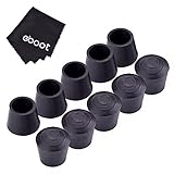 eBoot 10 Piece家具表椅子ゴム脚ヒント、3 / 4インチ、ブラック