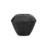 Torre & Tagus 901637B Maya Ceramic Tapered Vase, Black [並行輸入品]