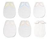 Minizone 汗取りパッド ベビー 赤ちゃん 4重 ガーゼ 綿100% 天使の羽 出産祝い 3枚セット (L, 6枚セット)