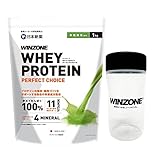 WINZONE（ウィンゾーン）ホエイ プロテイン パーフェクトチョイス 1kg【シェイカー付き】 本格抹茶風味 国内製造 11種ビタミン 4種ミネラル モンドセレクション最高金賞 日本新薬