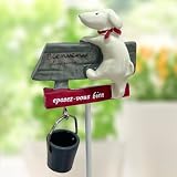 ガーデンピック ガーデニング 雑貨 庭飾り 鉢飾り オーナメント カントリー オーナメント 可愛い 犬 猫 イヌ ネコ ねこ リス 動物 フラワーピック (ワンコ（道しるべ）) [並行輸入品]