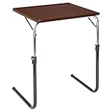 折りたたみテーブル 角度調節付き サイドテーブル 折りたたみ式 ブラウン