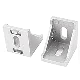 uxcell　アングルブラケット　金属　シルバートーン　90度直角　30x30mm　2個入り