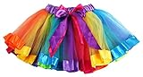 Nice Days（ナイス　ディズ）　女の子 Tutu チュチュスカート バレエドレス ファンシー バレエドレス スパンコール 発表会 舞台衣装 コスチューム　カラフル (L)