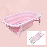 ベビーバスタブ/ベビーバスタブベビーバスタブ/折りたたみ式/座っているベビーバスタブ/ 0〜8歳のベビーバスタブ (色 : Pink, 三 : C)