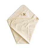 日本製　オーガニックコットン　くま手編みモチーフのパイルアフガン　おくるみ　Amorosa mamma　アモローサマンマ