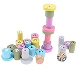 B Blesiya 積み木 おもちゃ DIY カラフル 木製 教育おもちゃ 想像力 発想力 図形認知 早期開発 スタッキングゲーム