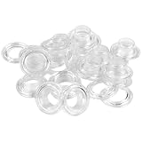 SK11 プラスチック 両面ハトメ玉 ハトメ穴径約12mm 透明 15組入 No.195C