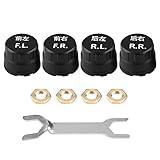 IP67 車用 タイヤ圧力モニター タイヤ圧力検出 タイヤ圧力計 タイヤ空気圧・温度 精確な検出警報 Bluetooth4.0 スマート対応 100-1300kPa 3V 100μA