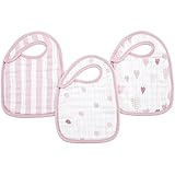 aden+anais（エイデンアンドアネイ） スナップ付きよだれかけ・ビブ 3枚セット heart breaker【7111】