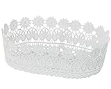 ギフトの詰め合わせに 丸和貿易 ホシュティード レクタングルバスケット ホワイト (L) 400646903