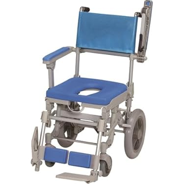 大幅値下げ⭕️ 青色 入浴用車椅子 U字型開口部 青色 入浴用車椅子