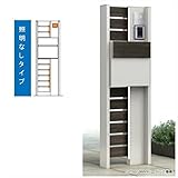 YKK ap ルシアスポストユニットBW03型 照明なしタイプ 複合カラー 右勝手(R) ＊表札はネームシールです UMB-BW03 『機能門柱 機能ポール』 ショコラウォールナット／ステン