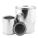 ペイント1ガロン空+ 1クォート空をペイントCan (コンボ2 - Pack、裏地なしメタル缶W /蓋