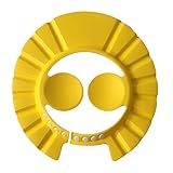 Seliyi 　かわいいシャンプーハット　耳のシールド付き　ベビー　キッズ　子供　シャワーキャップ　シャワー用防水帽　サイズ調節可能 (イエロー)