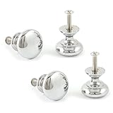 SODIAL(R) シルバートーンミラーポリッシュ　家具　キャビネット　引き出しノブ　ハンドル　4件