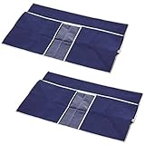 敷布団 ・ 布団一組用 収納袋  (防虫剤入れ ポケット付き) 2枚組