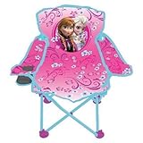 Disney Frozen Fold N Go Kids Chair w/ Cupholder and Carry Bag [並行輸入品]