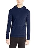 Threads 4 Thought Men's Long Sleeve Tee Hoodie Navy Large [並行輸入品]