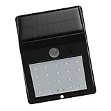 B Baosity 20LED　ソーラーパワードライト　防水　ソーラーライト　　ガーデン　屋外　ウォールランプ　全２色 - ブラック