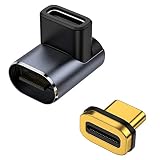 オーディオファン USB-C アングルアダプタ USB4対応 PD急速充電対応 40Gbps Cタイプ L字 マグネット アダプタ ゴールドメッキ