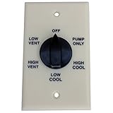 LASCO 36-0233 Evaporative Water Cooler Thermostat with Two Speed Six Position Switch by LASCO