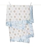 Little Giraffe Luxe Dot Blanket, 29 x 35, Blue by Little Giraffe [並行輸入品]
