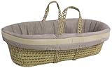 Baby Doll Bedding Zuma Moses Basket Set, Grey/Beige by BabyDoll Bedding