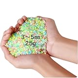 夜光砂 蓄光ストーン ミックスカラー 25g 1,000粒 7色入り 3〜5mm レジン DIY 手芸 クラフト デコレーション 夜光ビーズ NYANDELMO ND-0266-R02-MIX-25g