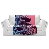 ブランケットウルトラソフトFuzzy 4サイズ！DIANOCHEデザインからby Julia Di Sano花びらThoughtsピンクブルーホームDecor Unique Designer芸術的スタ