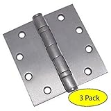 Dynastyハードウェア商用グレードボール軸受ドアヒンジ4 – 1 / 2 x 4 – 1 / 2フルほぞ穴Brushedクローム – 3 - Pack - - - - - - -