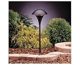 Kichler Lighting 15236BKT Eclipse 1-Light 120-Volt Path & Spread Light, Textured Black with Clear Gl