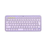 ロジクール ワイヤレスキーボード 無線 薄型 小型 K380LV ラベンダー Bluetooth ワイヤレス キーボード Windows Mac iPad iOS Android Chrome Surface K380 国内正規品