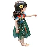 (プタス) Putarsベビー服女の子のコットングラフィティプリントネット糸のプリンセスワンピースカジュアルスカート18ヶ月-5歳