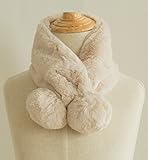 [スゴフィ]SGFY　キッズマフラー ネックウォーマー スカーフ 女の子 男の子 柔らかい 暖かい 子供用 ガールズ ボーイズ カワイイ 大きいな ポンポン付き 5色展開 (カーキ)