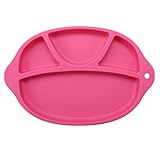 Kuke 赤ちゃんお食事マット シリコン ランチョンマット シリコン ランチョンマット 子供用 ランチプレート 吸盤付き　お子様向け　かわいいプレート ベビー食器　ランチ皿　遊び食べ 　離乳食　ミニマ