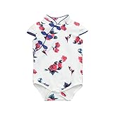 子供服 Timsa 中国風 チャイナドレス ミニ ロンパース 新生児 女の子 ベビー肌着 花柄 かわいい 開き襟 着ぐるみ ベビー服 柔らかい カジュアル ファッション 人気 おしゃれ コスプレ 目立