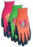 中西部品質グローブ66d4-l LadiesラテックスDippedグリップハンドルglove- Large