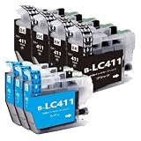 LC411 brother用互換インクカートリッジブラザー用LC411BKブラック4本 LC411Cシアン3本 合計7本 対応機種：DCP-J526N/J528N/J914N/J915N/J926N-W/J926N-W/B /J928N-B/J1800N/ MFC-J904N/J905N/J739DN/DWN /J939DN/DWN