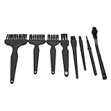 HKUN　クリーニングブラシ　帯電防止　静電気除去　導電性繊維　クリーン　ツール　5件セット　ブラック