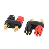 Huahuiyuan バナナダブルバインドポスト　プラグジャッキ　端子ポスト　プラスチック製　2個入り