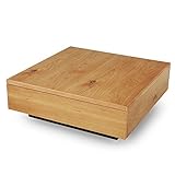 LOWYA （ロウヤ） テーブル センターテーブル 国産 節付き 天然木突板 木製 引き出し 2杯付き 正方形 オーク おしゃれ