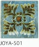 花 85角 デザインタイル アンティーク イスラム風(昭和レトロ)な絵タイルです。 壁、床(キッチン カウンター・テーブル・浴室)のDIYリフォーム、 プランター作成にお勧めです。コースター、鍋敷き等