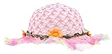 (コ-ランド) Co-land キッズ 子供用帽子 ベビー キャップ 女の子ハット つば広 レース 花飾り 女児 紫外線UVカット 通学通園 お出かけ ピンク
