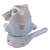 ドイツの子供服ブランドMaxiMo(マキシモ) トナカイ ワンポイント ベビー 帽子 スタイ ギフト2点セット　ブルー 45ｃｍ