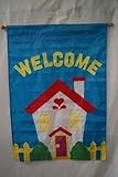 28X40 Embroidered Sewn Welcome Home Appliqued Nylon Garden Flag 28X40 [並行輸入品]